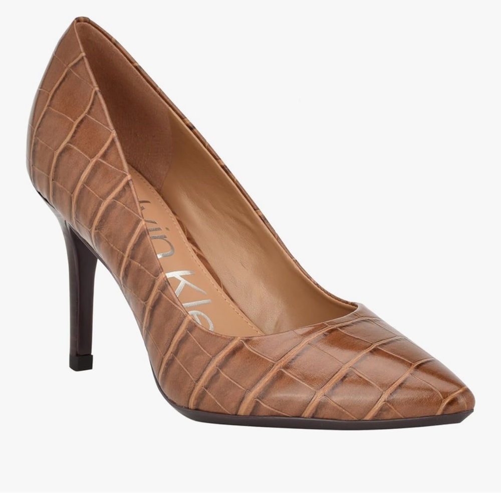 Calvin Klein Gayle pumps croc sz 6.5 - Picture 5 of 6